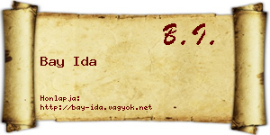 Bay Ida névjegykártya